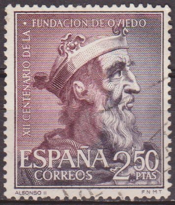 z vendido España 1961 1397 Sello º XII Cent. Fundación Oviedo Alfonso II Timbre Espagne Spain Spagna Espana Spanje Spanien Yv1070 